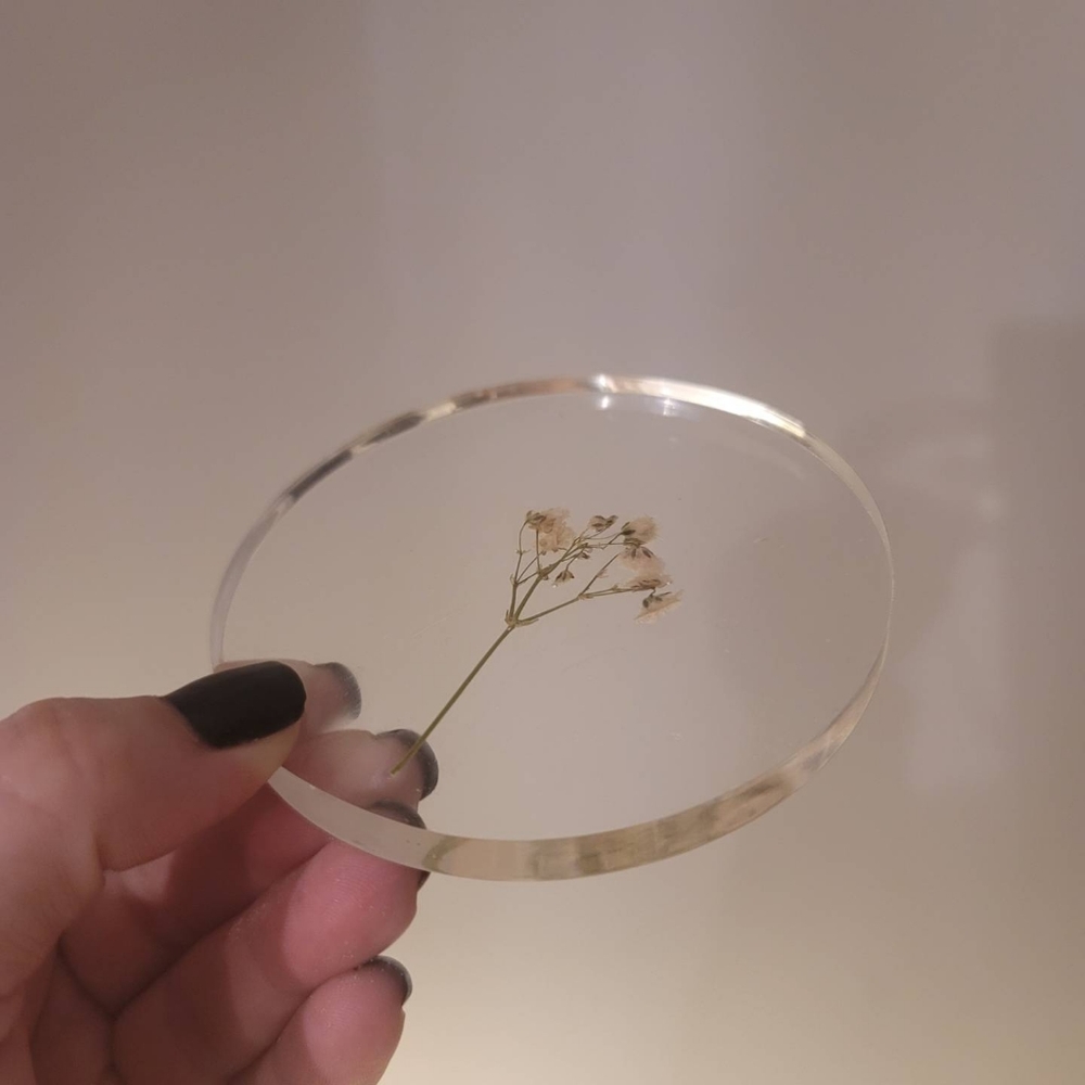 Epoxy Coasters (4) with Holder